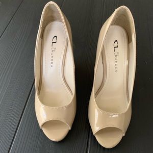 CL by Laundry - Nude Wedge Pumps